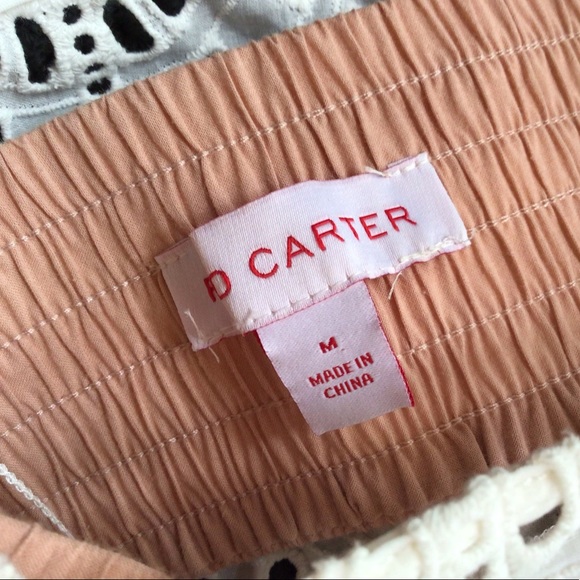 Red Carter Eyelet Lace Adair Top, Medium - Picture 9 of 9